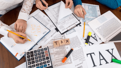 Tax Season Paperwork Mess